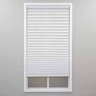White Cordless Light Filtering Polyester Pleated Shades - 34 in. W x 48 in. L