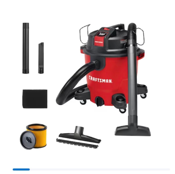 CRAFTSMAN 12-Gallons 5.5-HP Corded Wet/Dry Shop Vacuum with Accessories 