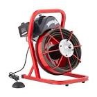vevor drain cleaner machine 75ft x 1/2 inch, sewer snake auger manual feed, 370w electric drain cleaning machine with 4 cutters & air-activated foot switch for 2" to 4" pipes