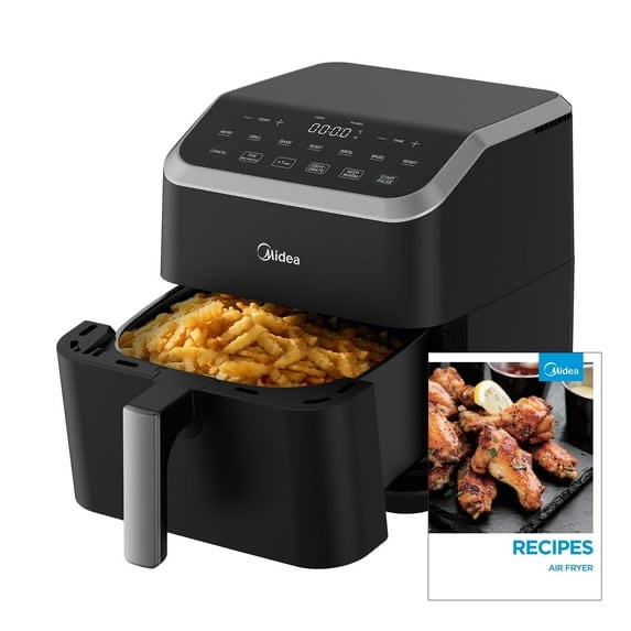 Midea 5.5 Qt Air fryer with Heat Express Technology, 9-in-1 Programs