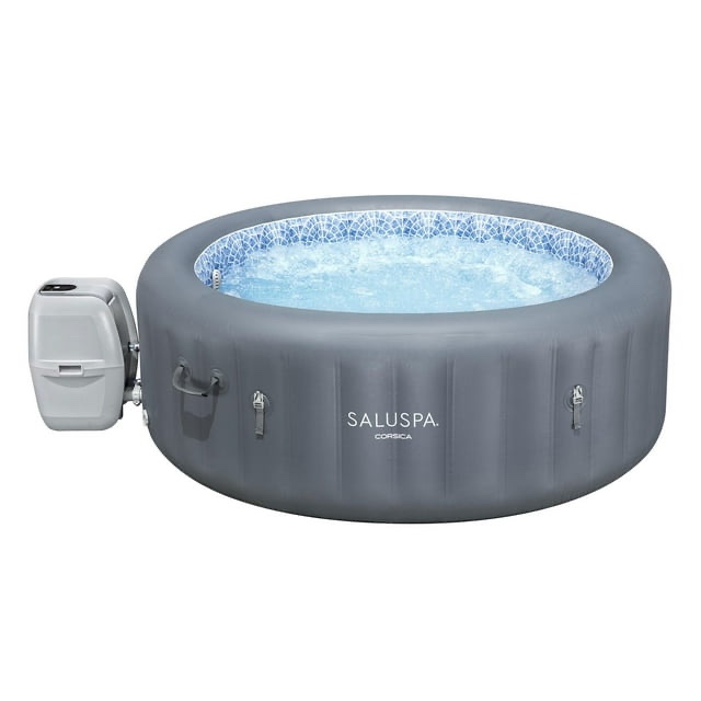 saluspa corsica energy-saving smart airjet inflatable hot tub, 77" x 28"