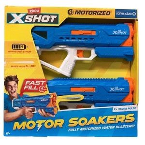 zuru x-shot hydra pulse dual pack, fully motorized fast-fill water blasters