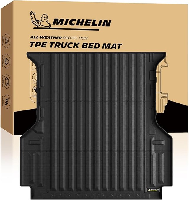 michelin truck bed mat for 2024 2025 2026 ford ranger - 5 ft 59.6" short bed, all-weather truck bed 