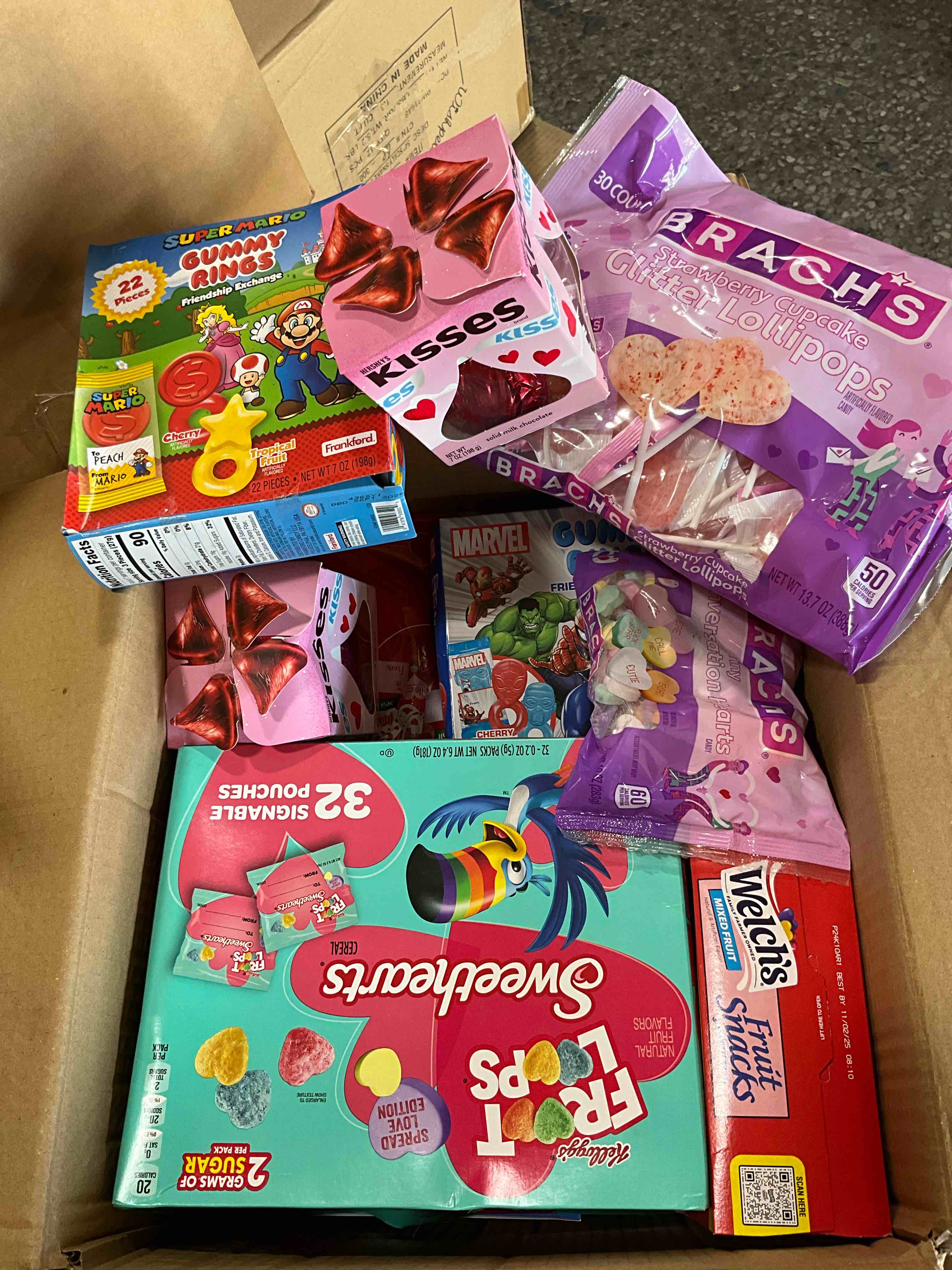 assortment box of candy