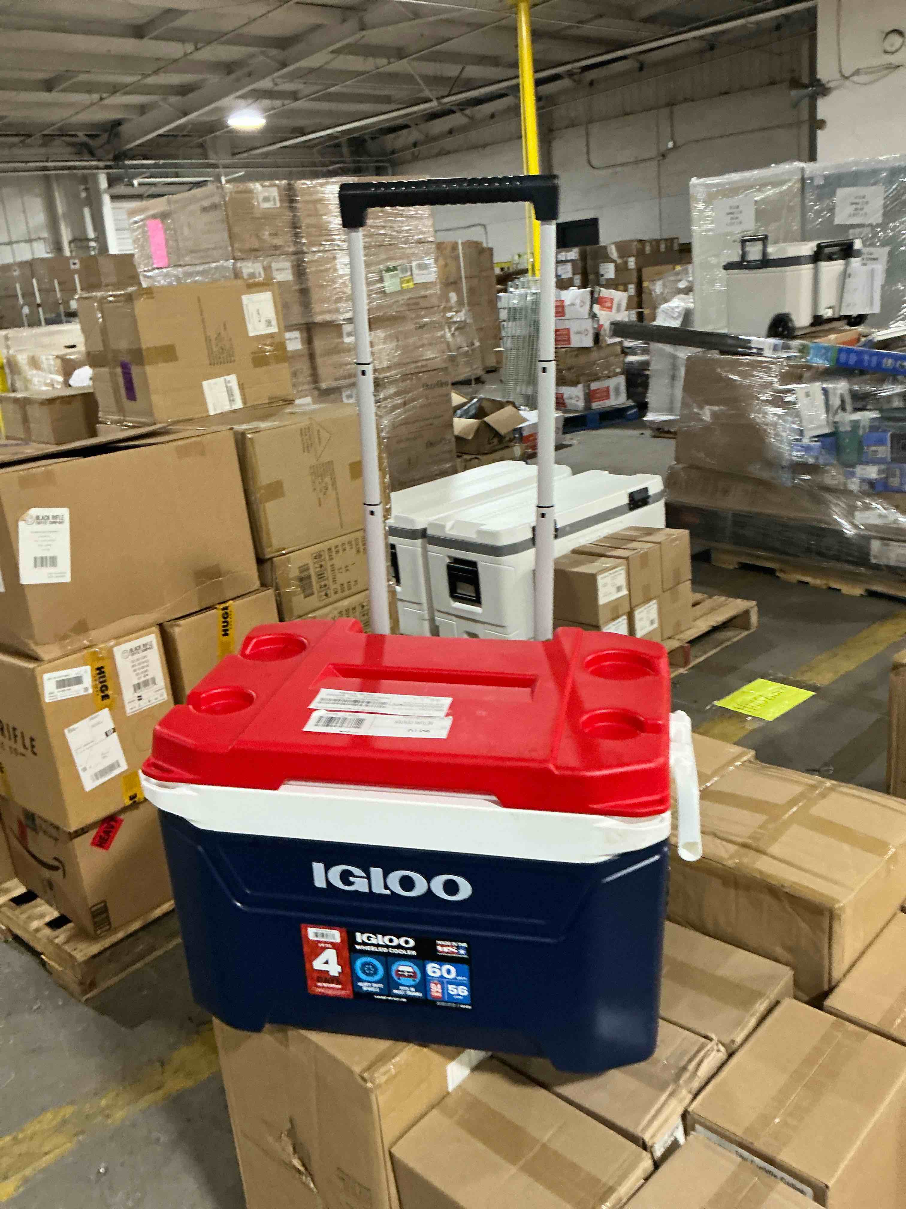igloo 60 quart rolling ice chest cooler - texas edition