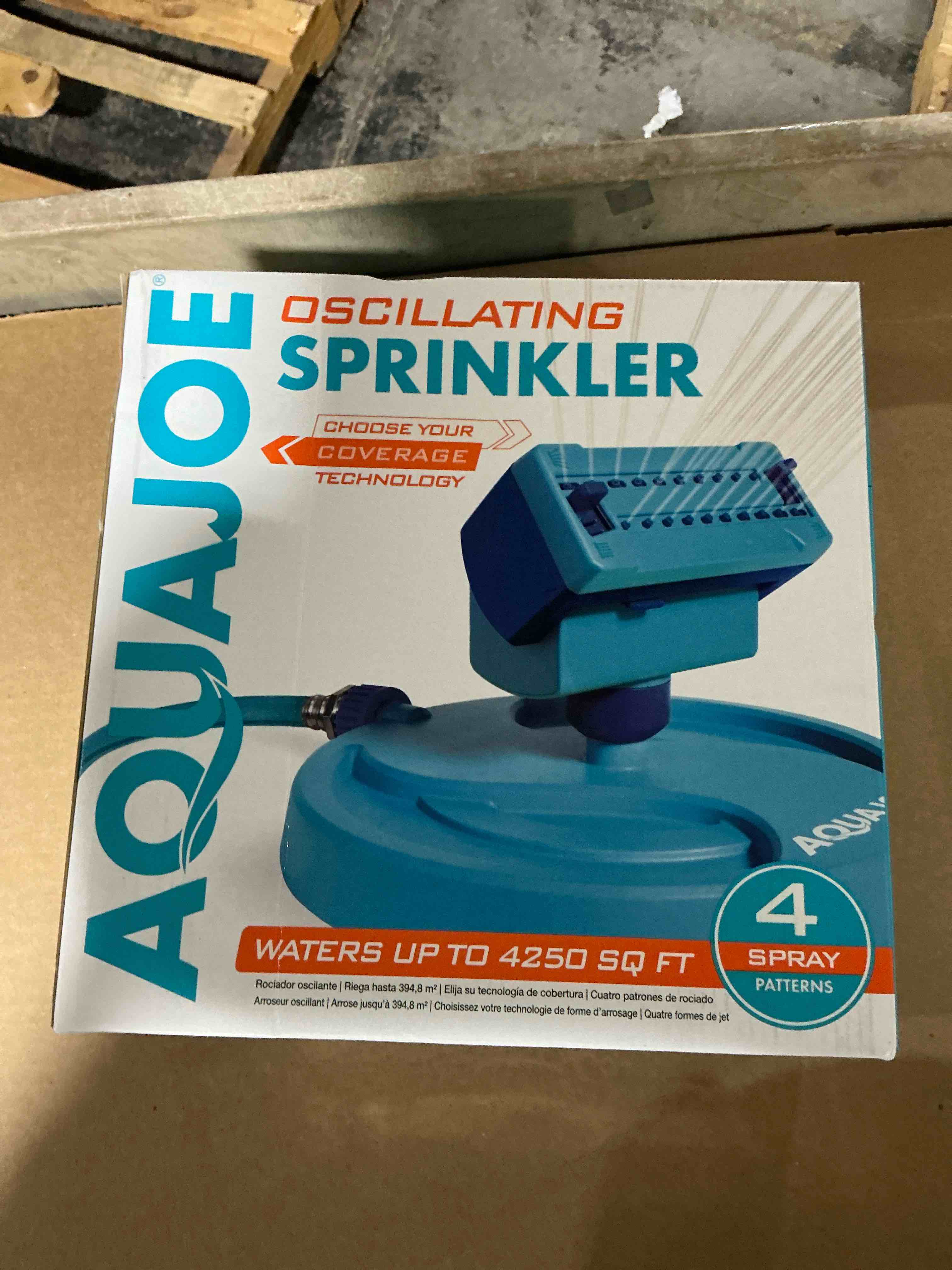 Aqua Joe Mini Gear-Driven Oscillating Sprinkler on Sled Base  Customizable Coverage  4 250 Sq. ft. Max Coverage