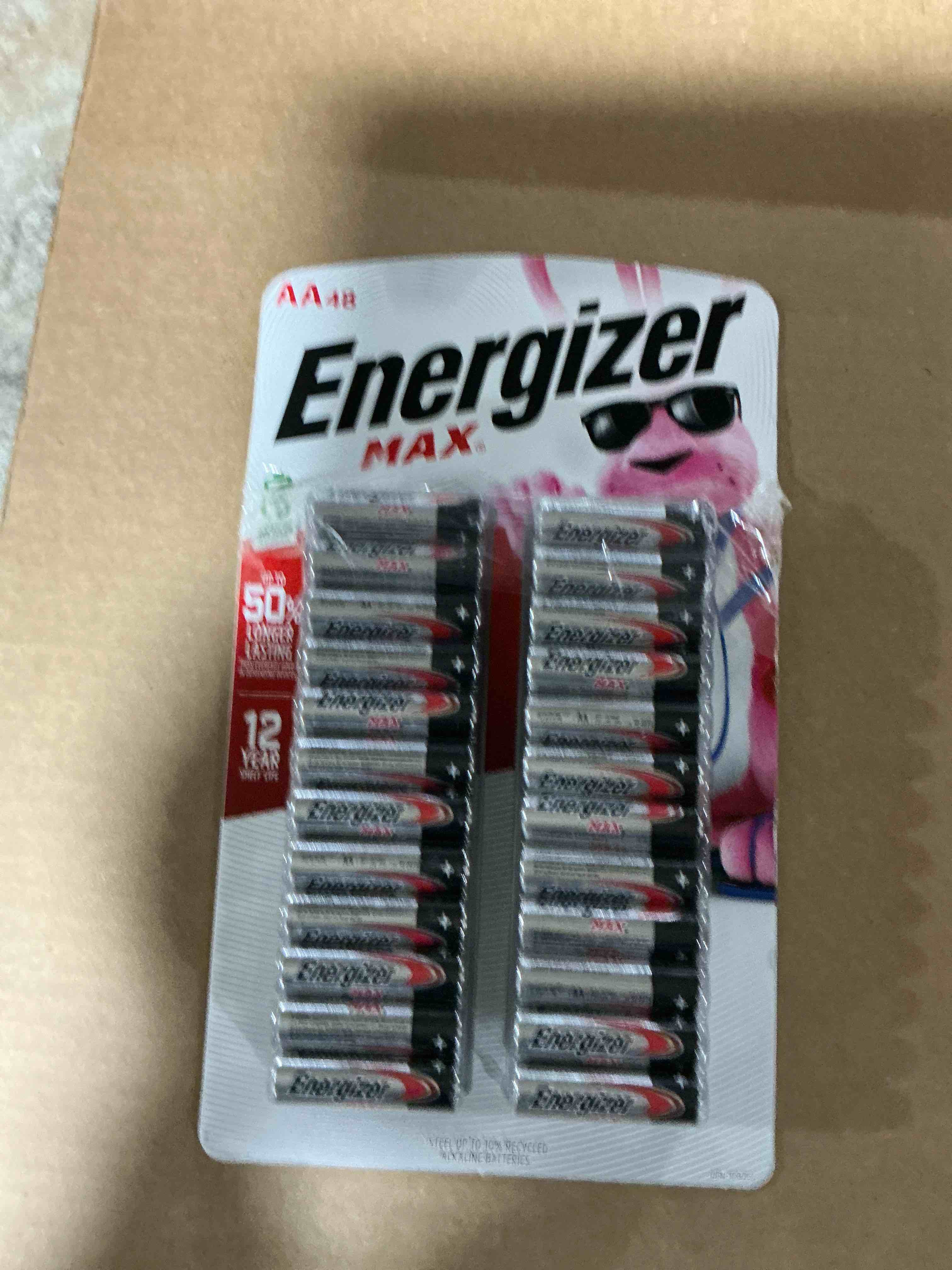 energizer max aa batteries (48 pack), double a alkaline batteries, upn-153922