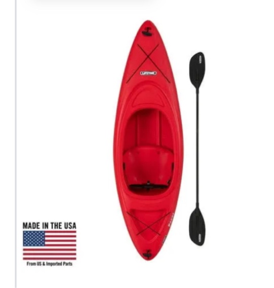 Lifetime Pacer 8 ft Sit-Inside Kayak, Fire Red *WP (91036)
