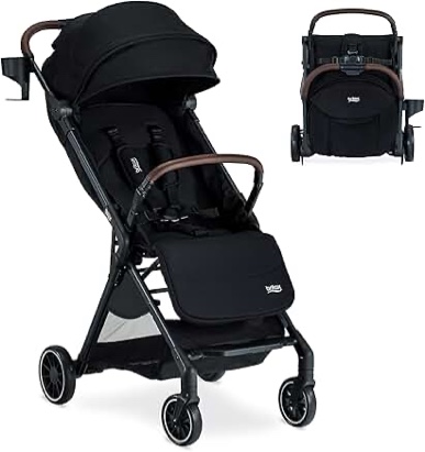 Britax Juniper Compact Stroller, Lightweight Fold-and-Go Design - Raven Black