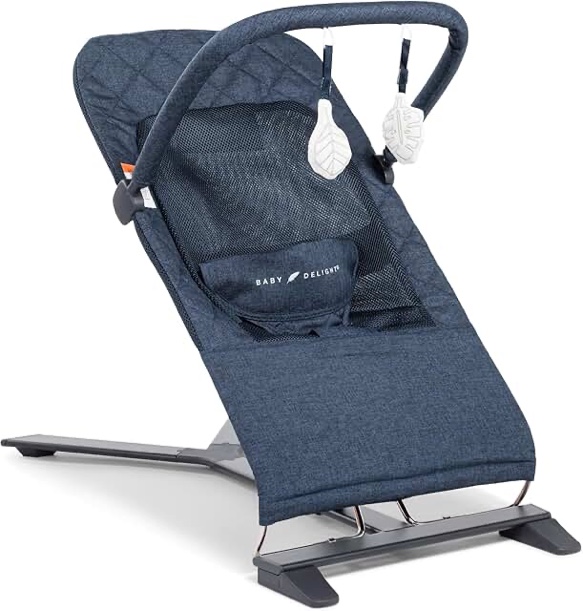 Baby Delight Alpine Deluxe Portable Bouncer - Quilted Indigo