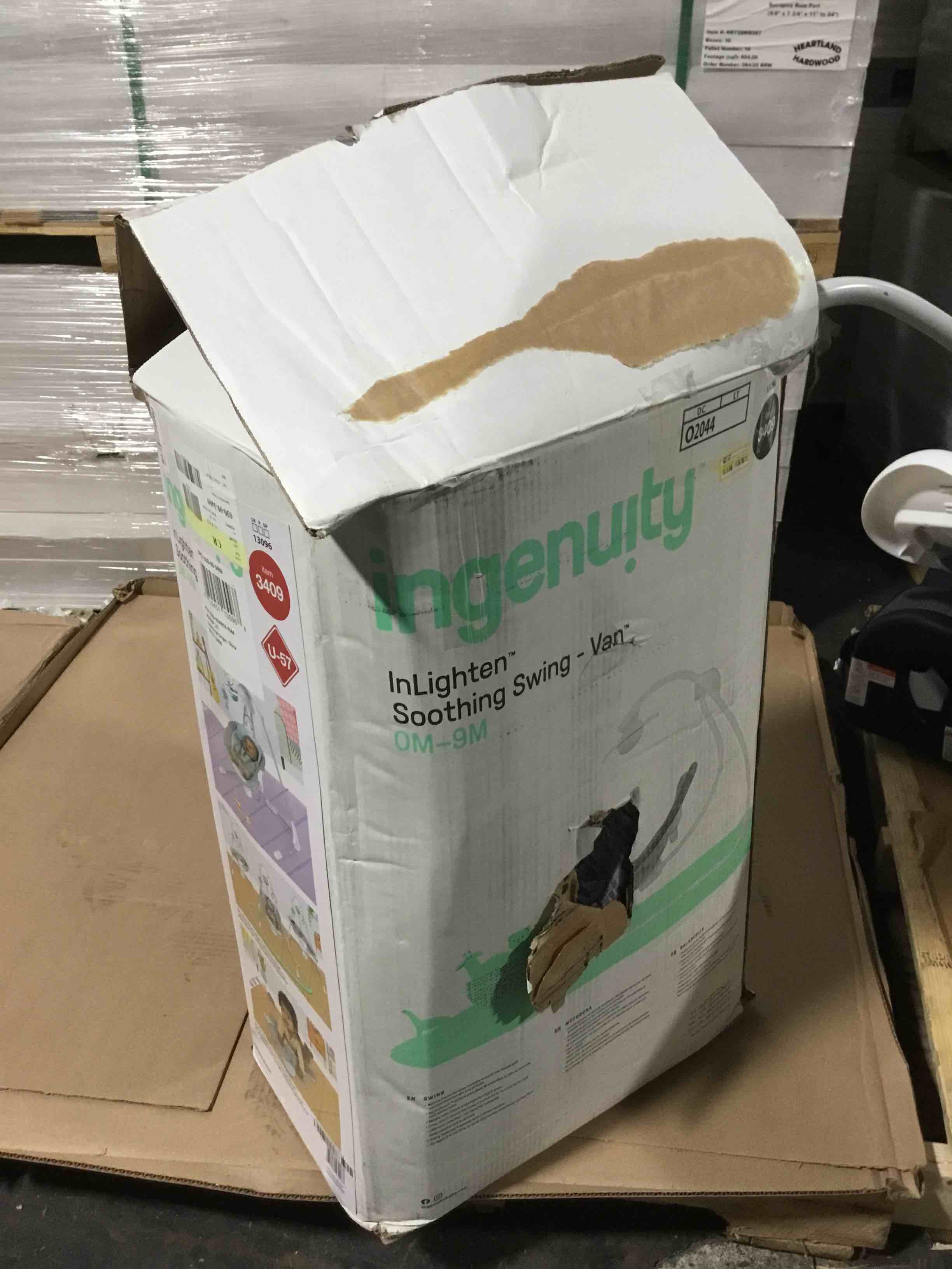Condition photo showing As Is for ingenuity inlighten soothing swing - van the elephant