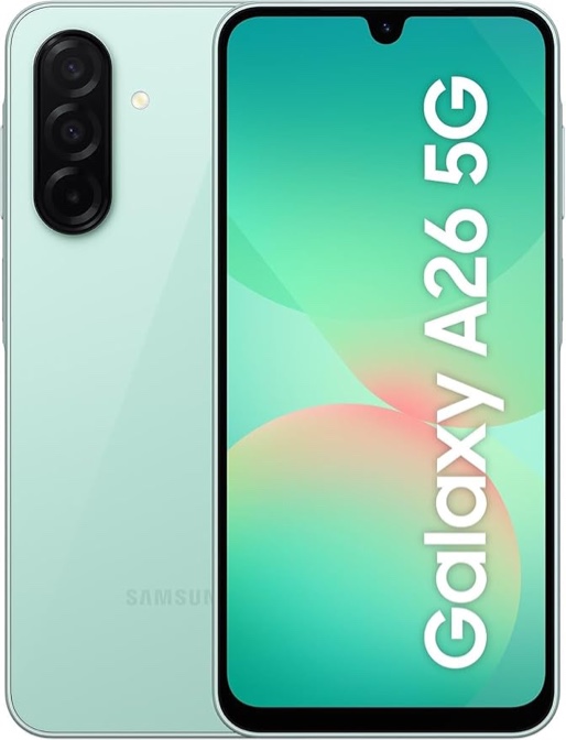 SAMSUNG Galaxy A26 5G Ai (for Tmobile Mint Tello & Global) (128GB + 6GB) Version Latina NFC Unlocked SM-A266M/DS 6.6" 120Hz 50MP Triple (Mint SM-A266MLGDTPA)