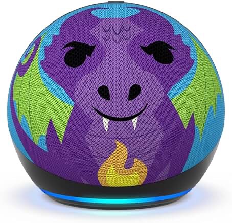 Amazon - Echo Dot Kids (5th Gen, 2022 Release) with Alexa - Fire Dragon