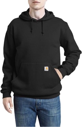 Carhartt Men's Midweight Hooded Pullover Sweatshirt,Black,Small Regular