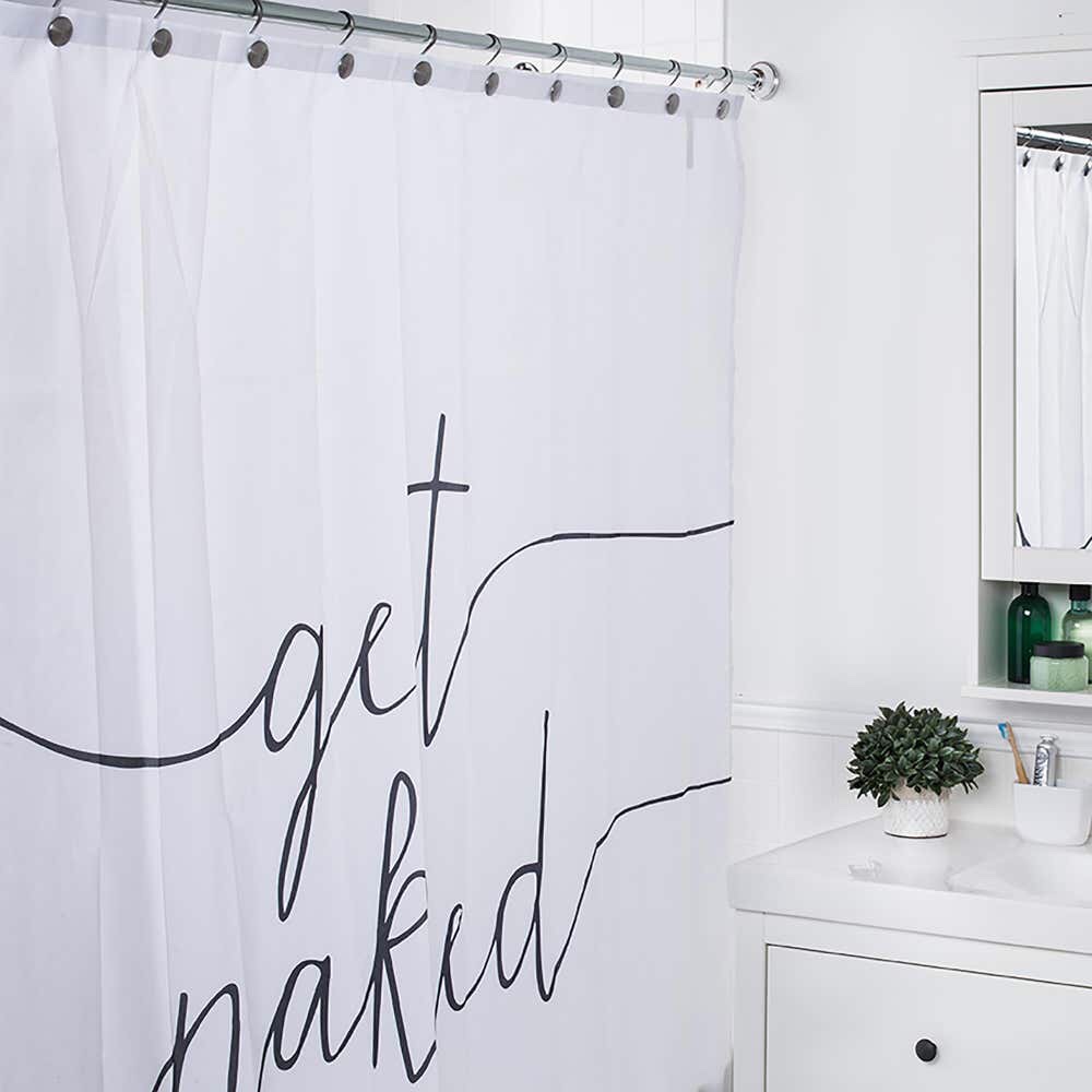 Moda Get Naked Shower Curtain White
