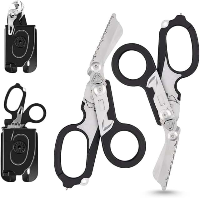 LEATHERMAN - Raptor Emergency Response Shears with Strap Cutter and Glass Breaker, MOLLE Compatible Holster