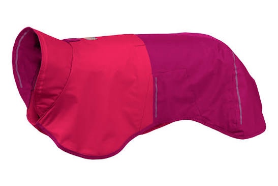 Ruffwear, Sun Shower Dog Raincoat, All-Weather Jacket, Waterproof, Windproof & Lightweight, Hibiscus Pink, Large