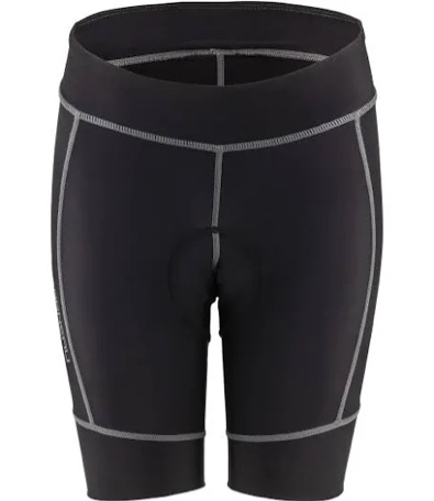 Louis Garneau Girl's Request Promax Padded Bike Shorts, Black, Junior Medium