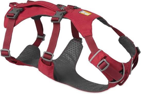 RUFFWEAR, Flagline Dog Harness, Lightweight Lift-and-Assist Harness with Padded Handle, Red Rock, X-Small