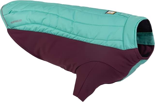 Ruffwear, Powder Hound Insulated, Water Resistant Cold Weather Jacket for Dogs, Aurora Teal, Small