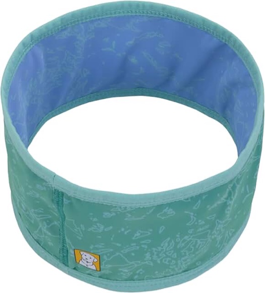 RUFFWEAR  Swamp Cooler Dog Neck Gaiter  Evaporative Cooling Gear for Hot Weather  Aurora Teal/Heliotrope Purple  Large