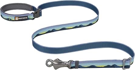 RUFFWEAR, Flat Out Dog Leash, Adjustable Lead with Padded Handle, Rocky Mountains 