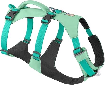 RUFFWEAR, Flagline Dog Harness, Lightweight Lift-and-Assist Harness with Padded Handle, Sage Green, Medium 