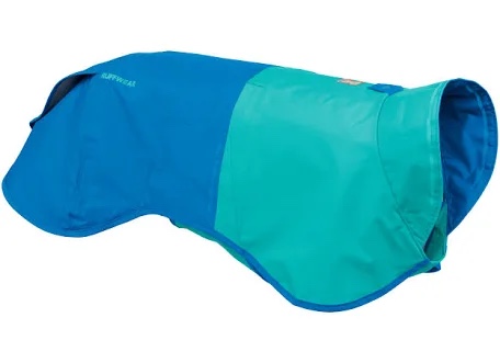 Ruffwear, Sun Shower Dog Raincoat, All-Weather Jacket, Waterproof, Windproof & Lightweight, Blue Dusk, X-Small