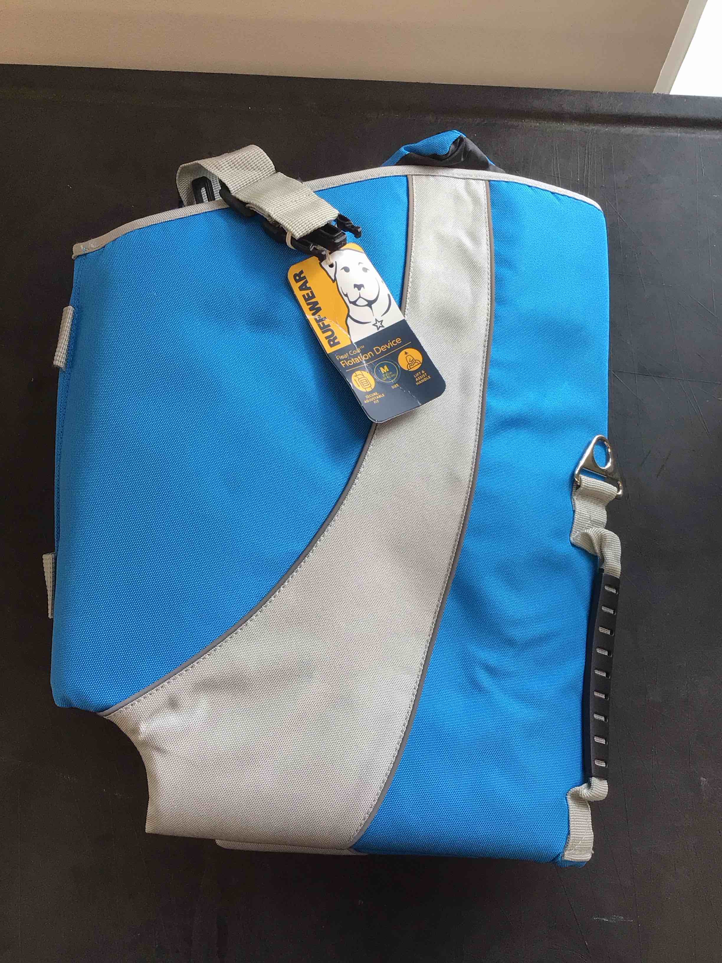 RUFFWEAR, Float Coat Dog Life Jacket, Swimming Safety Vest with Handle, Blue Dusk, Medium (B08S3HQLHL)