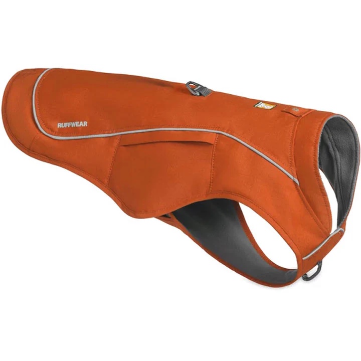 RUFFWEAR - Overcoat Fuse Jacket Harness Combo for Dogs, Canyonlands Orange, Medium