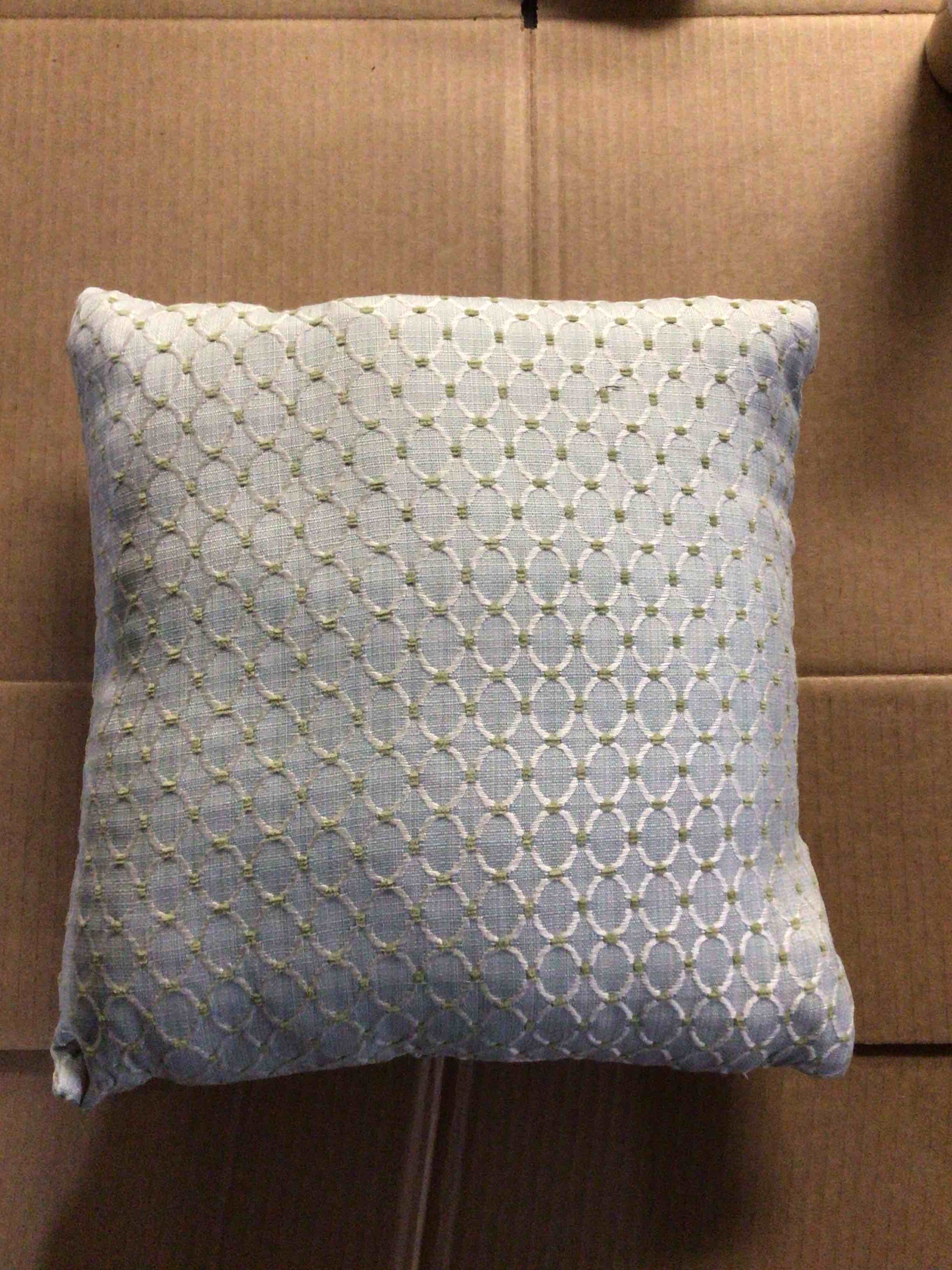Set Of 3 Blue/Green Throw Pillows