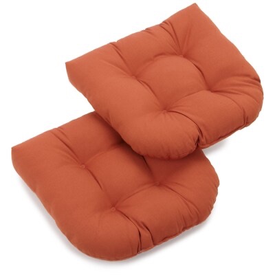 Blazing Needles Spice Solid Chair Cushion Set of 2 