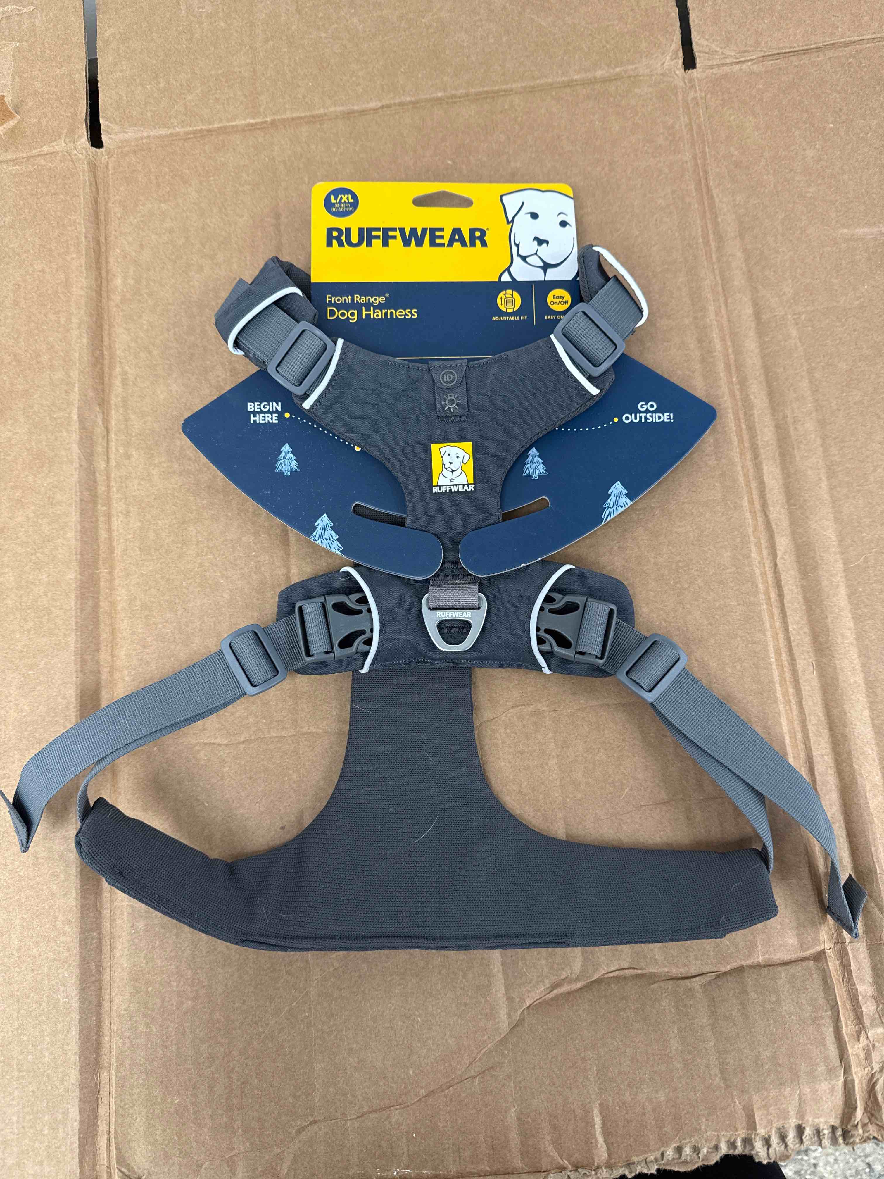 Condition photo showing Good Condition for Ruffwear, Front Range Dog Harness, Reflective and Padded Harness for Training and Everyday, Twilight Gray, Large/X-Large