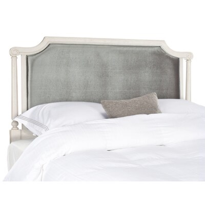 Safavieh Hudson Gray Queen Velvet Upholstered Headboard