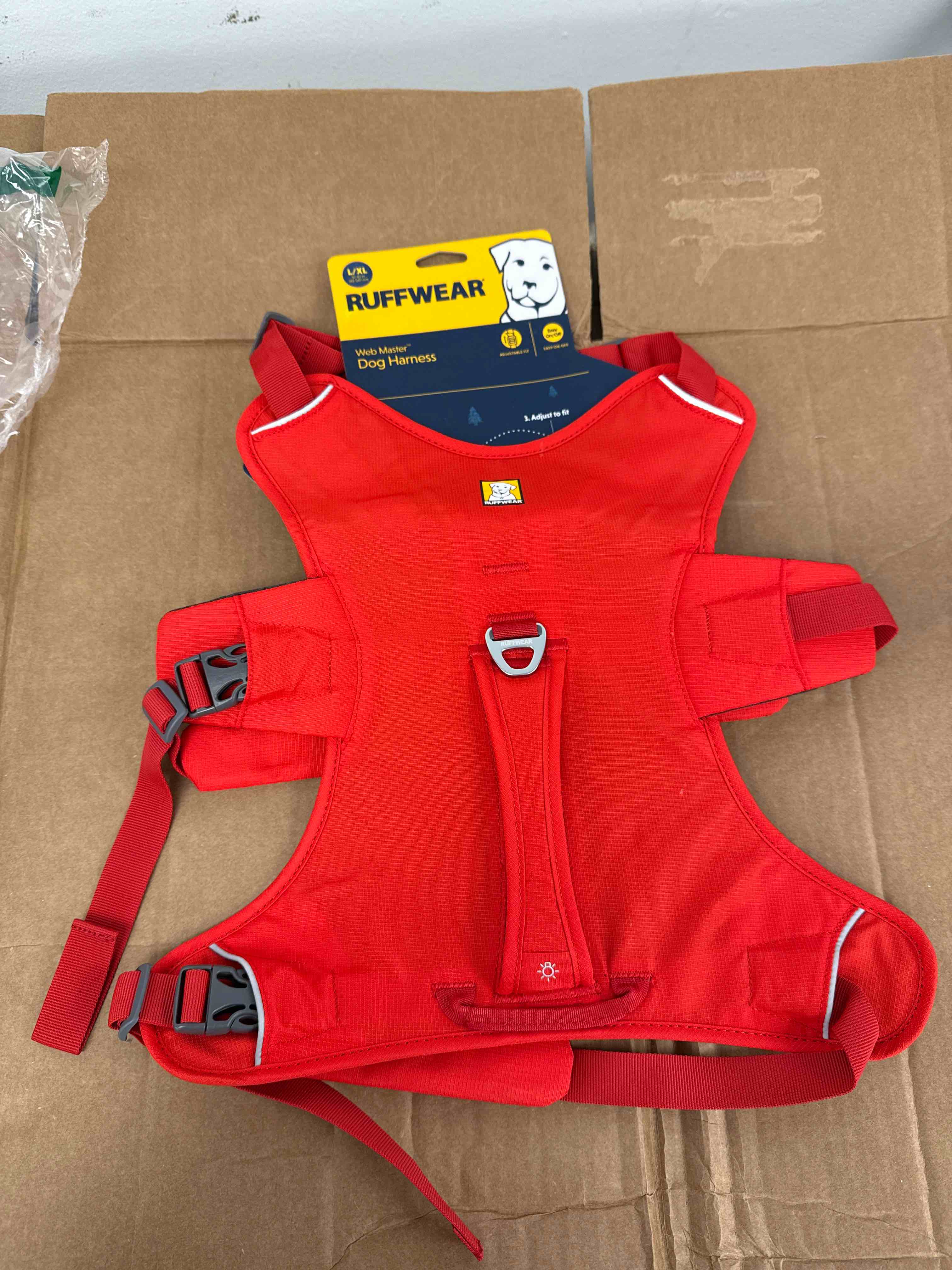 Condition photo showing Good Condition for Ruffwear, Web Master, Multi-Use Support Dog Harness, Hiking and Trail Running, Service and Working, Everyday Wear, Red Sumac, Large/X-Large