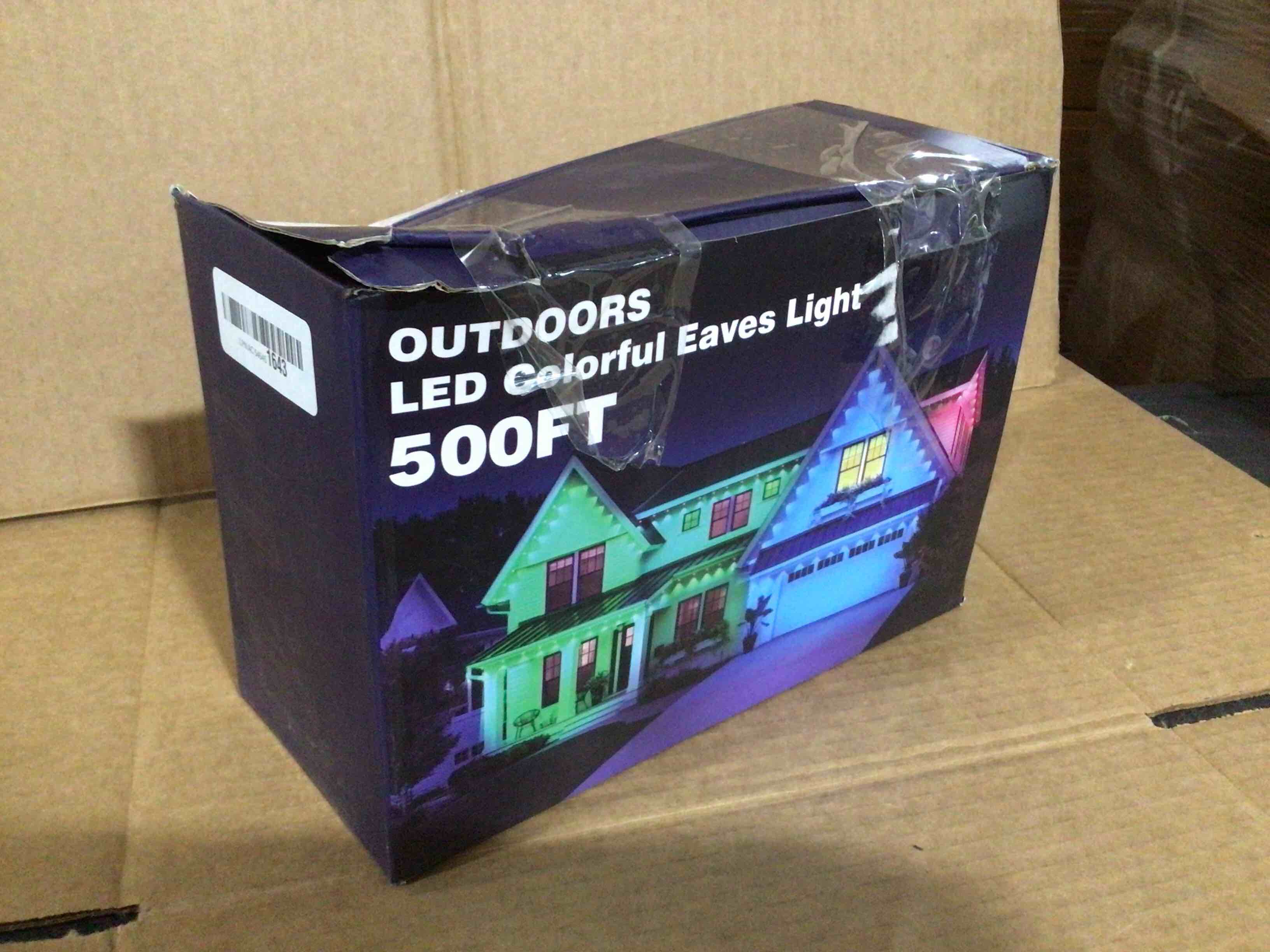 Condition photo showing As Is for 500FT Permanent Outdoor Lights Waterproof with Smart App Control Remote,DIY Scene Modes,Music Sync hronization,Eaves Lights for Garden Decor,Deck,Christmas