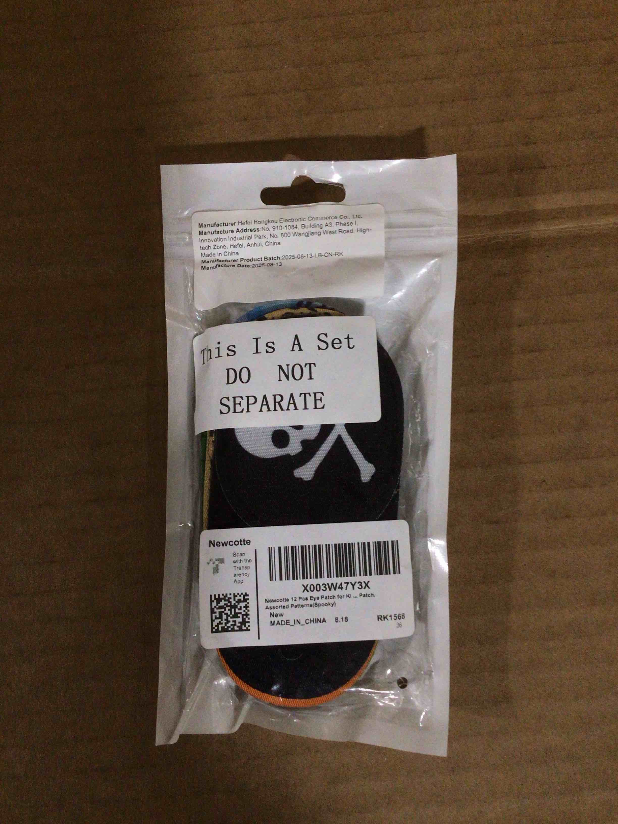 Condition photo showing New/Like New for Newcotte 12 Pcs Eye Patch for Kids Toddler Reusable Adjustable Girls Boys Eyepatch for Glasses Left or Right Eye Patch, Assorted Patterns(Spooky)