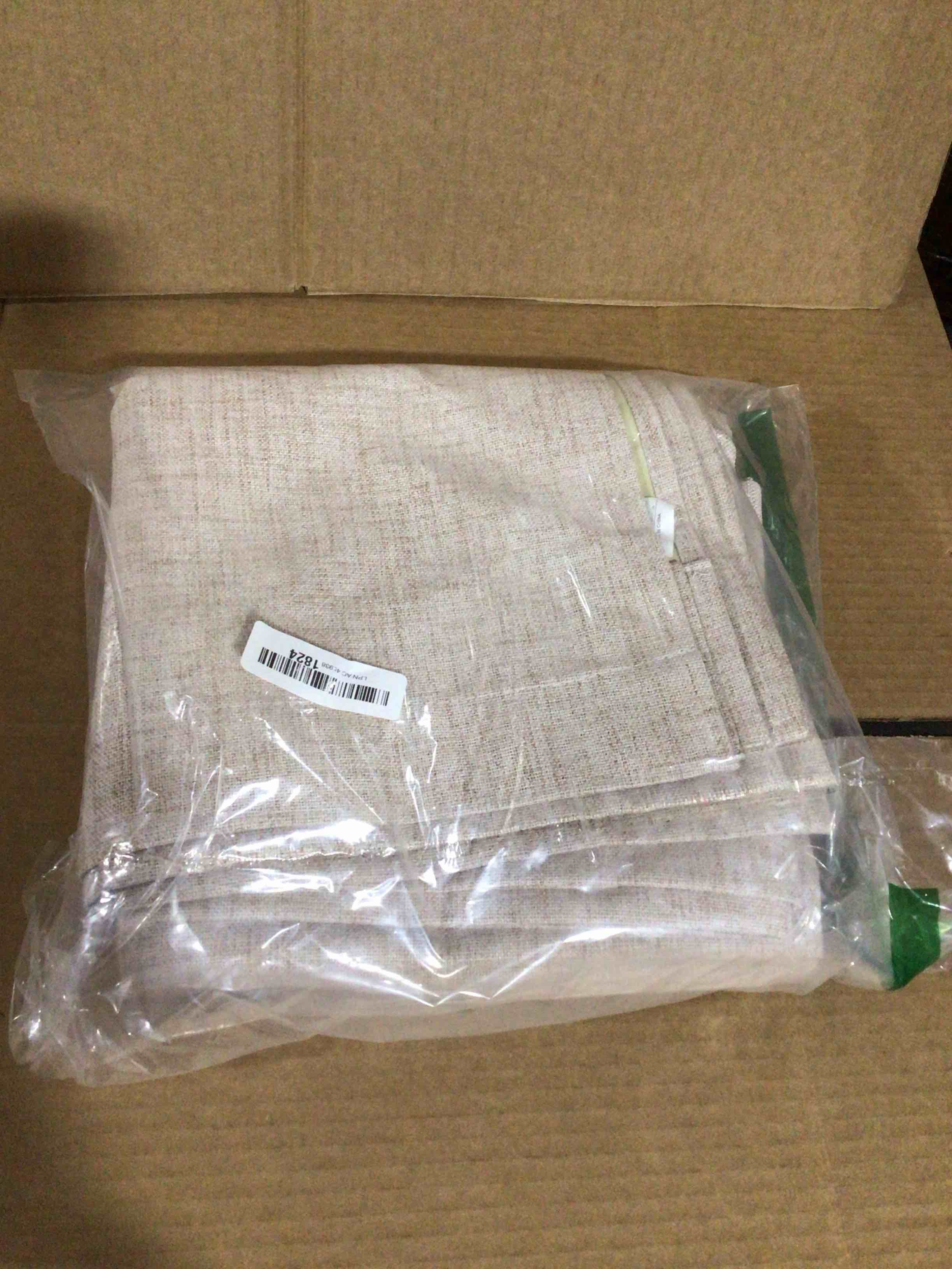 Condition photo showing New/Like New for MIULEE 100% Blackout Linen Curtains for Bedroom, Beige Solid Luxury Decor Thermal Insulation Room Darkening Drapes for Living Room Nursery Back Tab Rod Pocket 42 x 84 Inches, 2 Panels Beige 42"W x 84"L (Pack of 2)