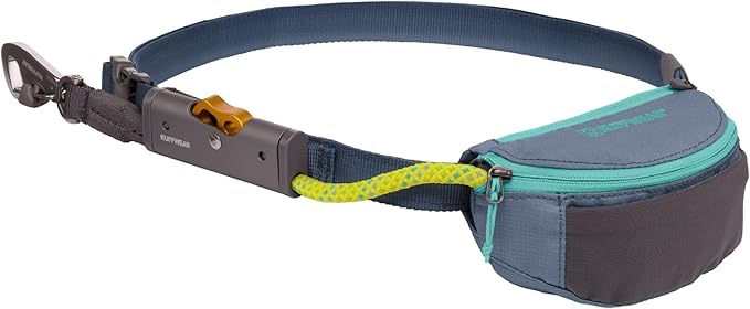 RUFFWEAR, Hitch Hiker Dog Leash, Adjustable Leash & Hitching System for Camping & Hiking, Slate Blue 