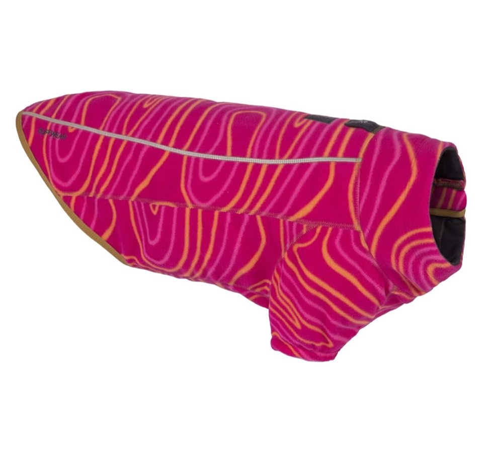 Ruffwear, Climate Changer Fleece Dog Jacket, Sleeved Silhouette for Core Heat, Quick?Dry Fleece, Full?Length Zip, Reflective Trim, Strata, X-Large