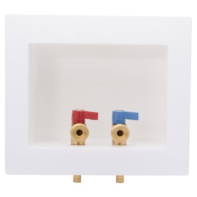 SharkBite 1/2 Inch x 3/4 Inch MHT Washing Machine Outlet Box, Push to Connect Brass Plumbing Fittings, PEX Pipe, Copper, CPVC, 25739