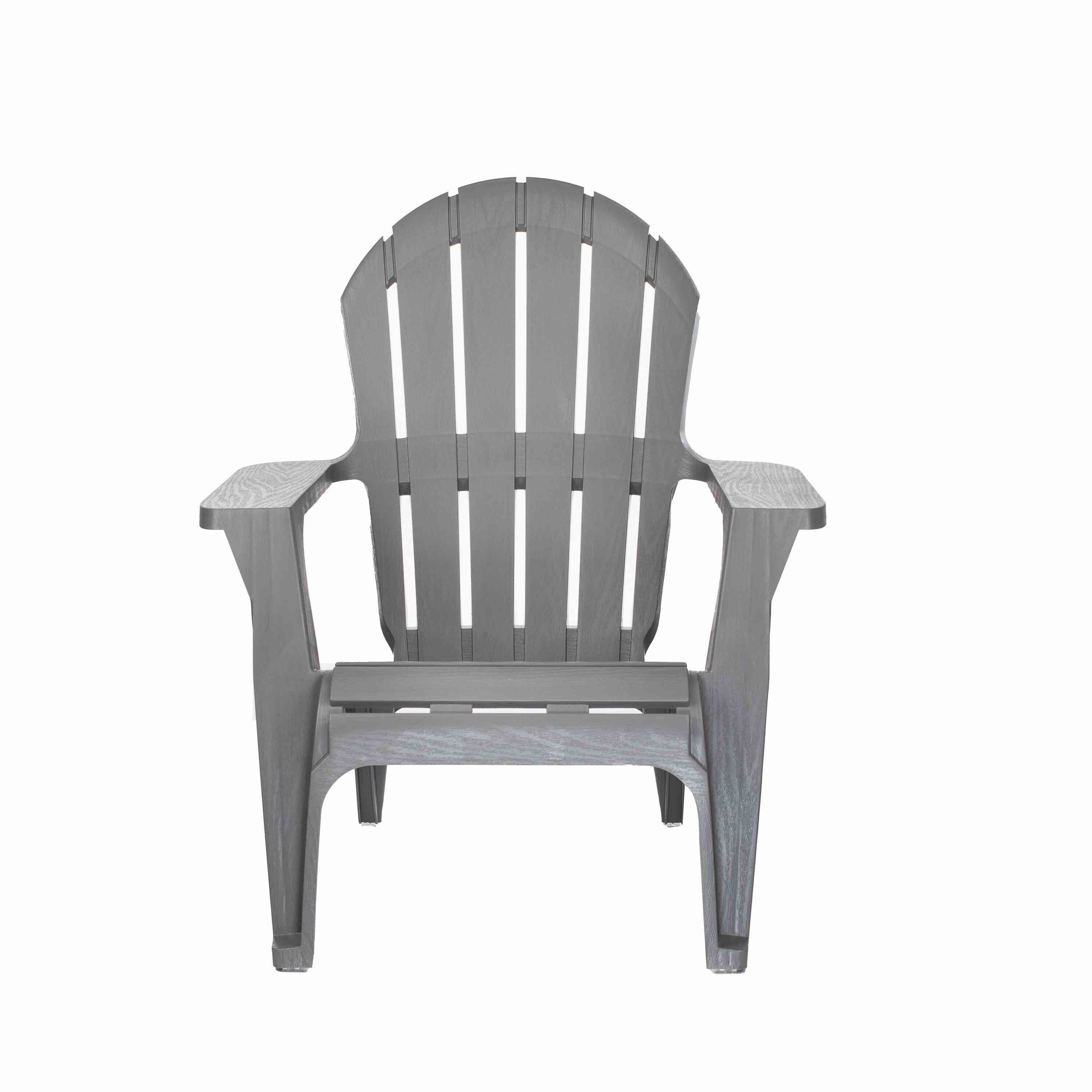 Style Selections Patio Conversation Stackable Gray Resin Frame Stationary Adirondack Chair