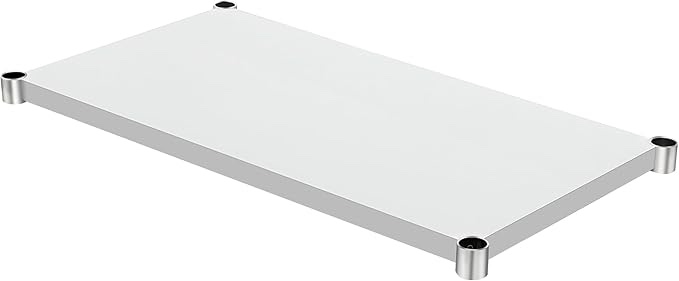 Flash Furniture Galvanized Under Shelf for Prep and Work Tables - Adjustable Lower Shelf for 30" x 72" Stainless Steel Tables