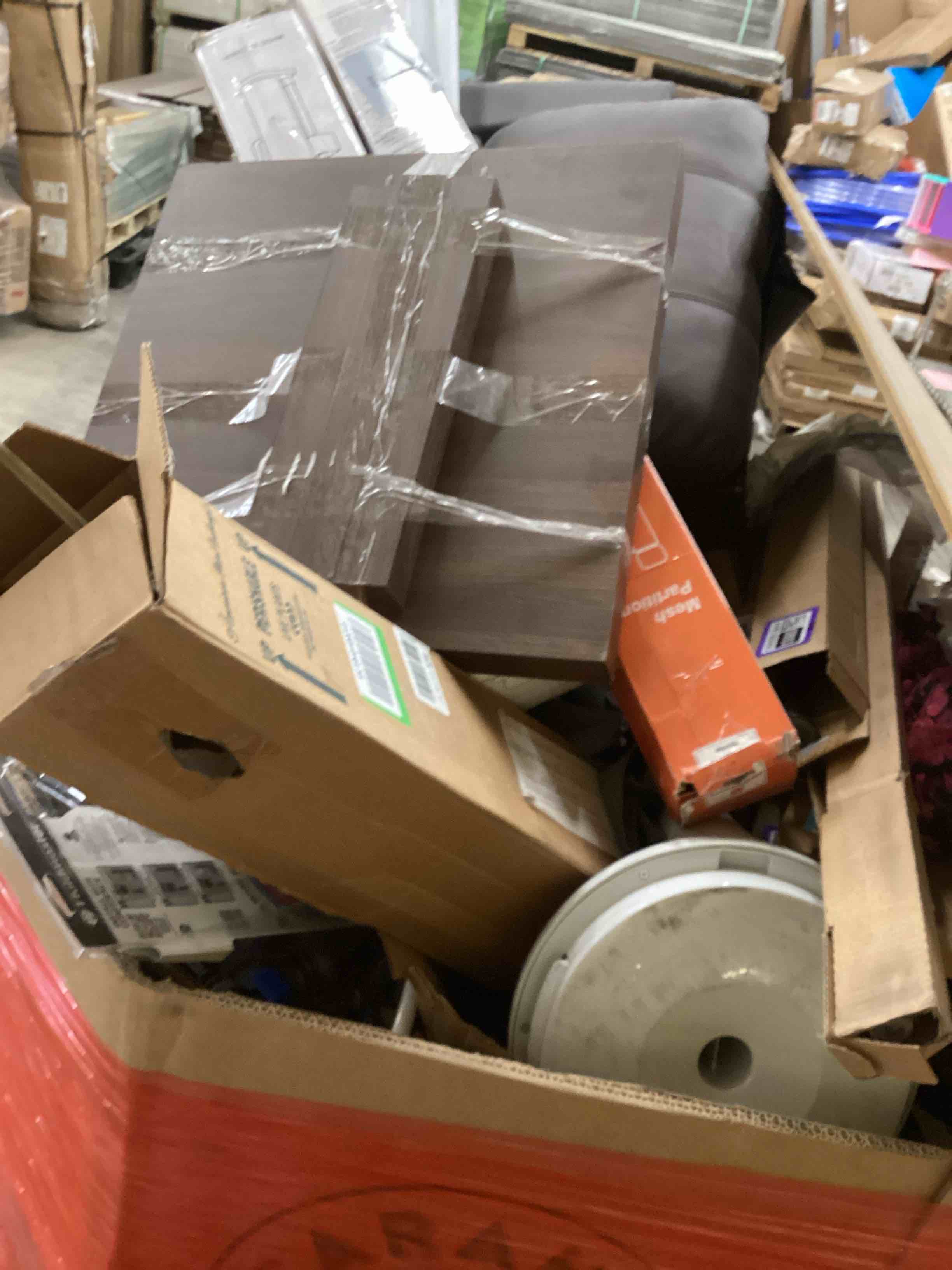 Condition photo showing As Is for Palet lot Various articles, baby gate blinds etc.