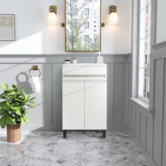 Bathroom Vanity white (without ceramic basin)