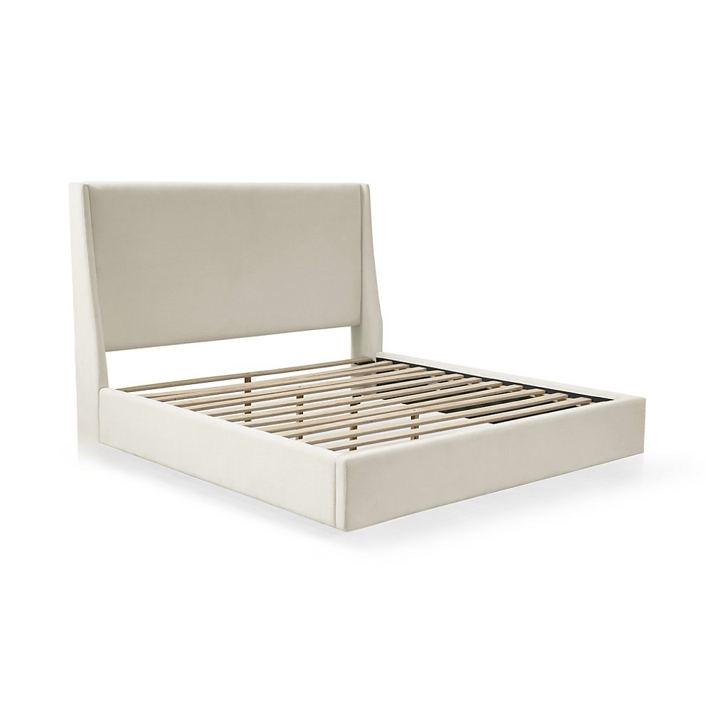  ( similar) king bed, Wool fabric, Textured ivory