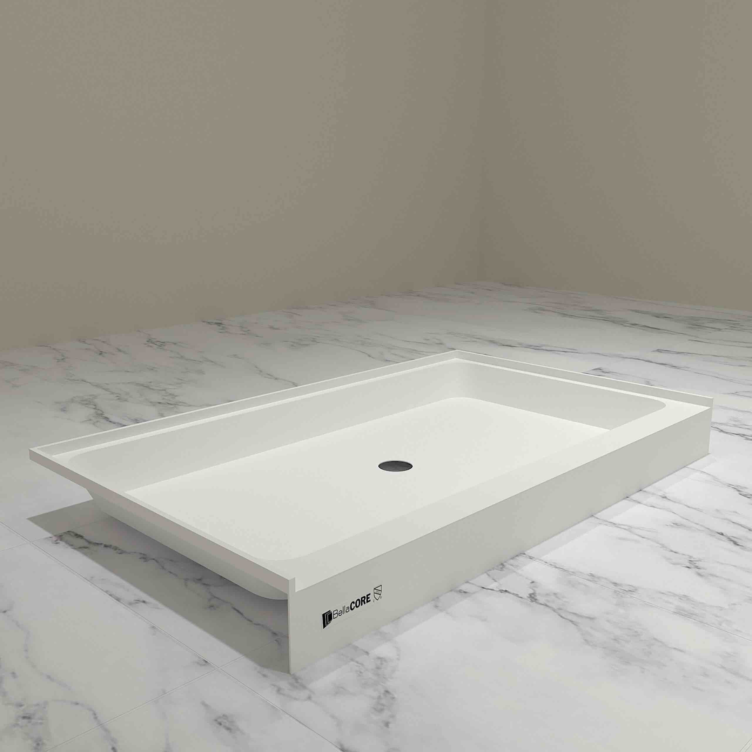 acrylic shower bace 72”x 36 x4” color white 