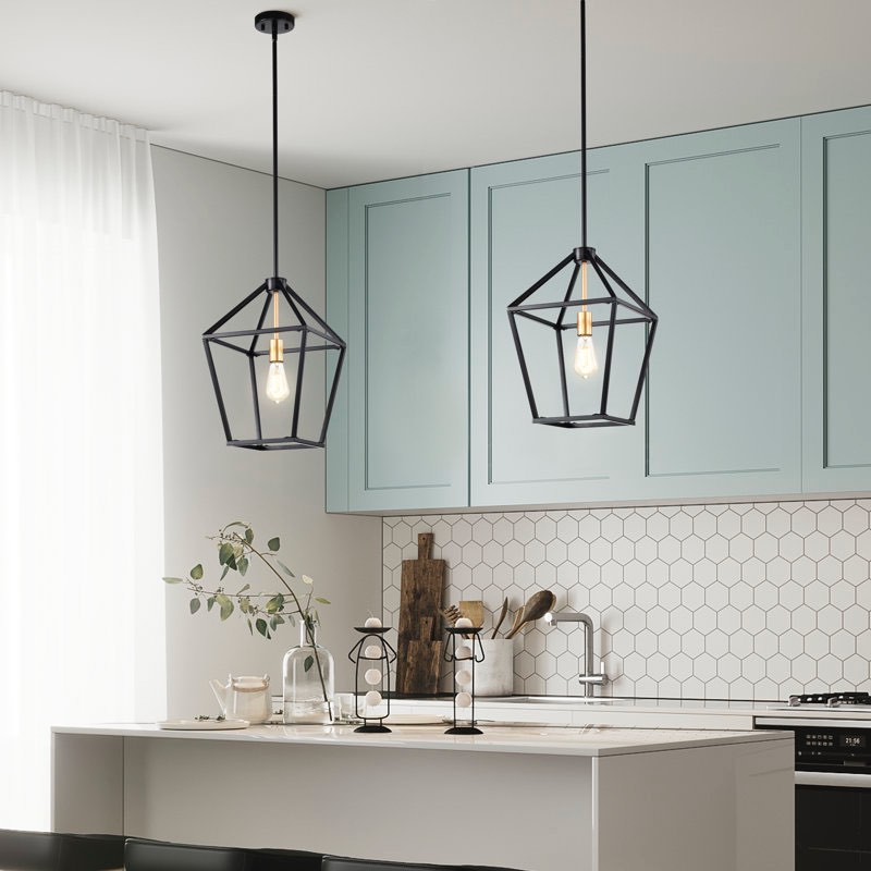 Makinley Farmhouse 1 - Light Kitchen Island Linear Pendant Light