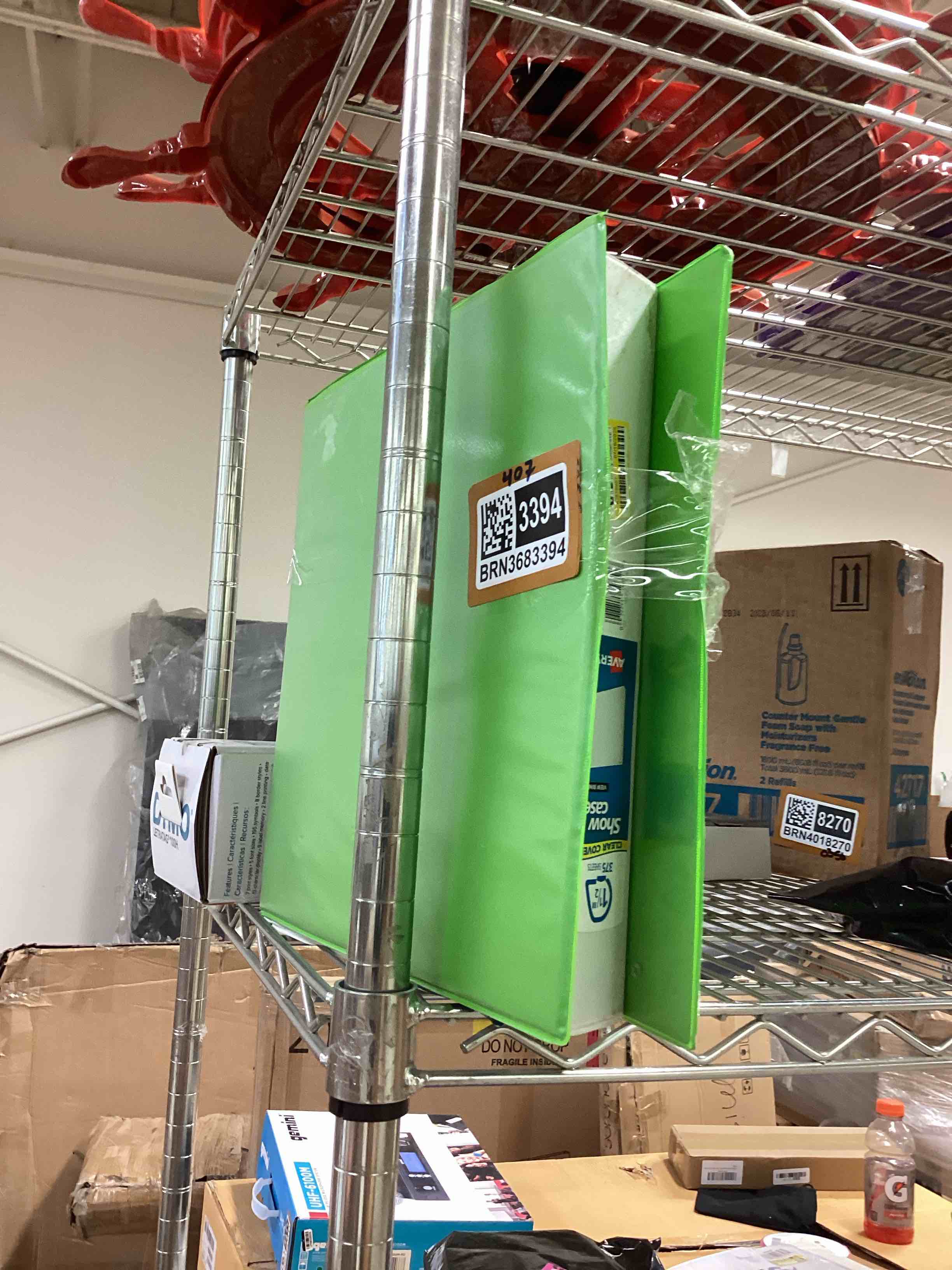 Avery Heavy-Duty View 3 Ring Binder, 3 Inch One Touch EZD Rings, 3.5 Inch Spine, 1 Chartreuse Binder (79779)