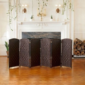 Short Diamond Weave Folding Screen
